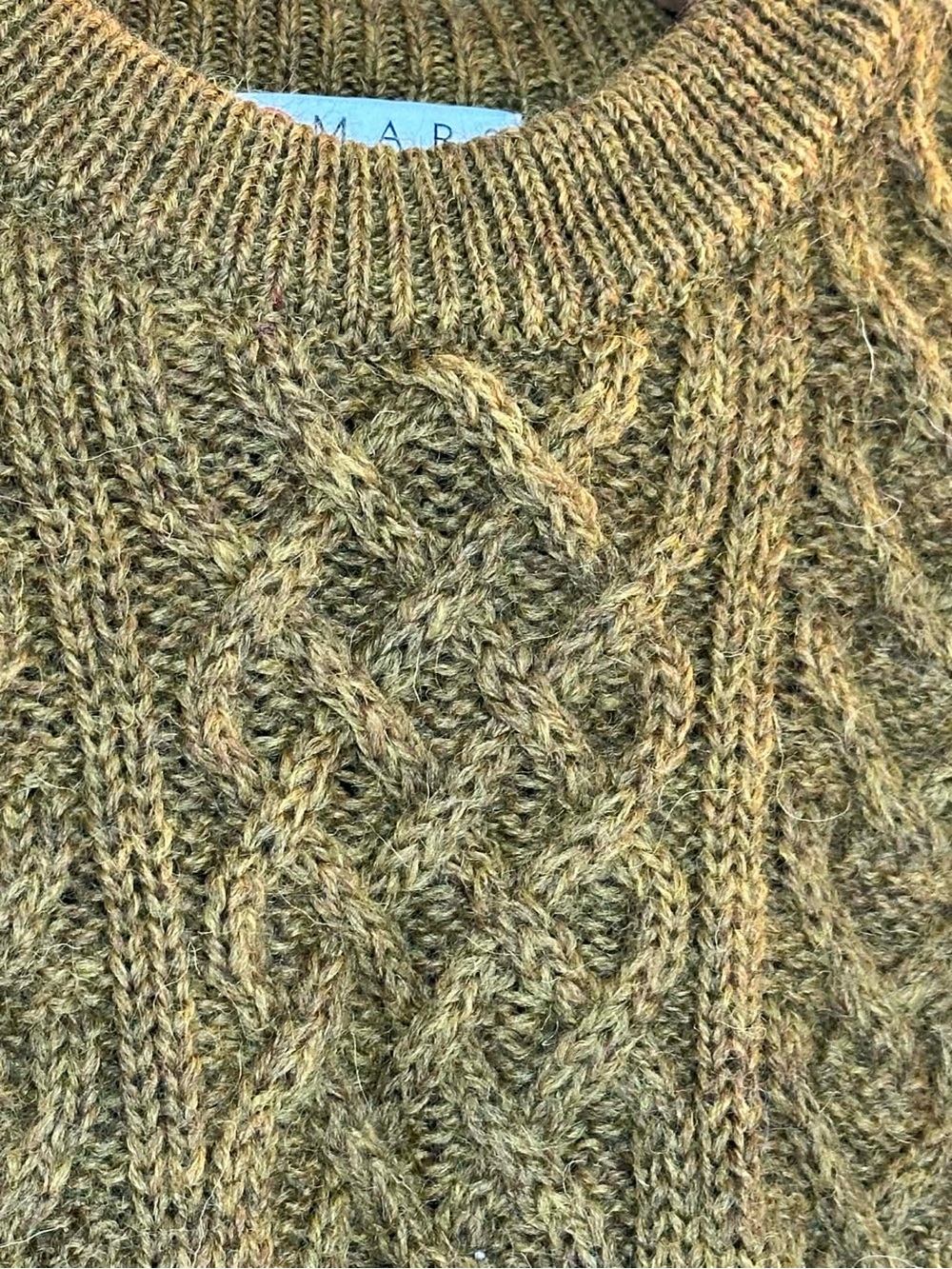Mars UK MADE - 100% British Wool Fisherman Aran Cable Sweater - Picture 6 of 6